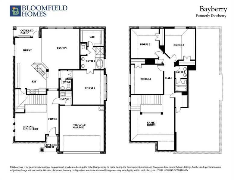 2D floor plan layout of this home in Hunters Ridge, Crowley, TX (Image 2).