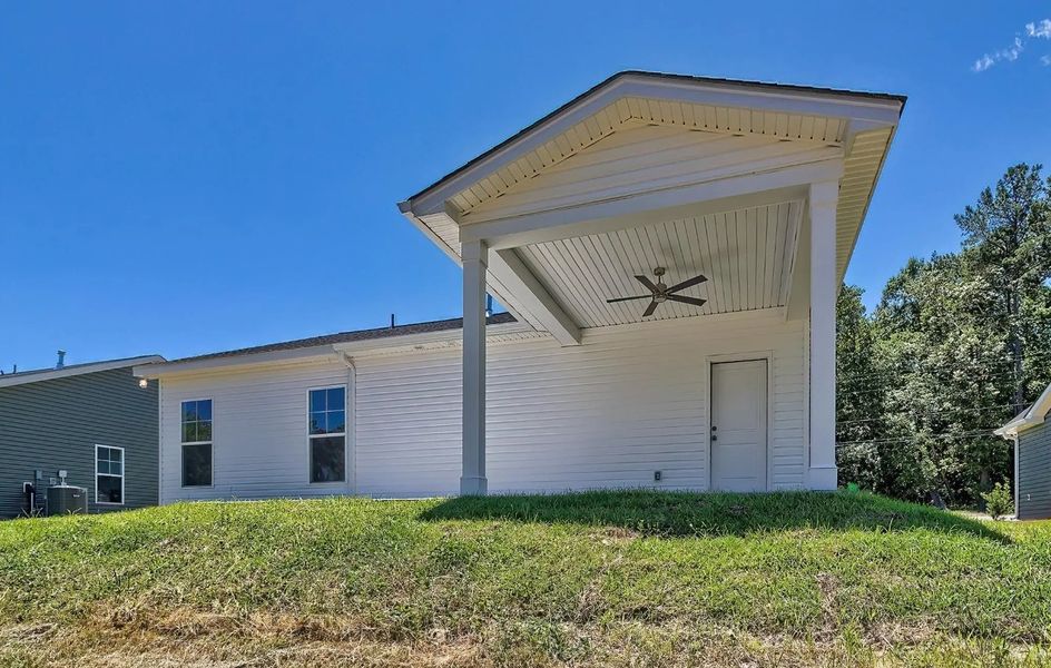 Front exterior of a new home in Satchel Ford, Columbia, SC, highlighting curb appeal (Image 16).