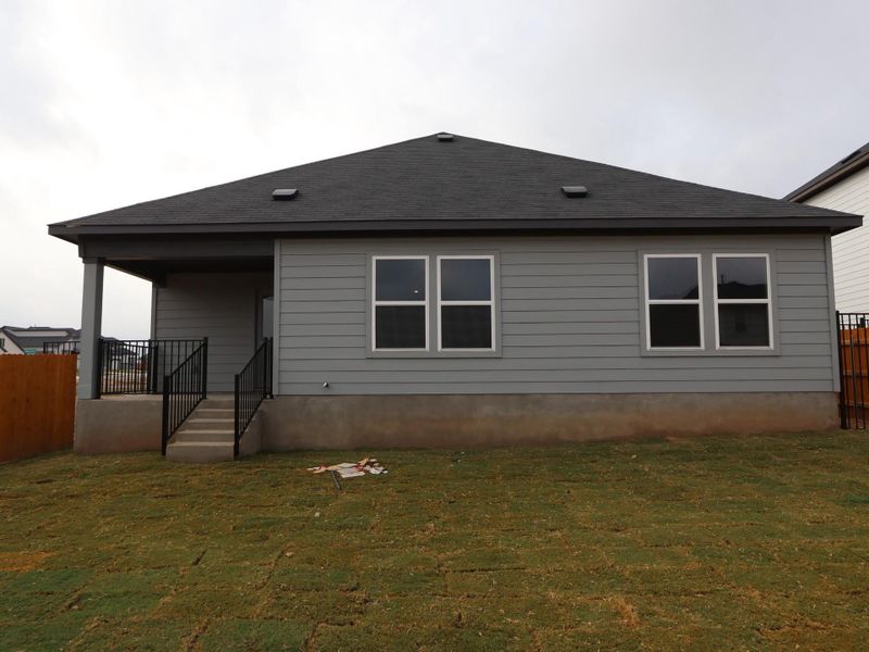 Exterior details and patio area of a home in Cascades at Onion Creek, Austin (Image 15). Exterior details and patio area of a home in Cascades at Onion Creek, Austin (Image 15).
