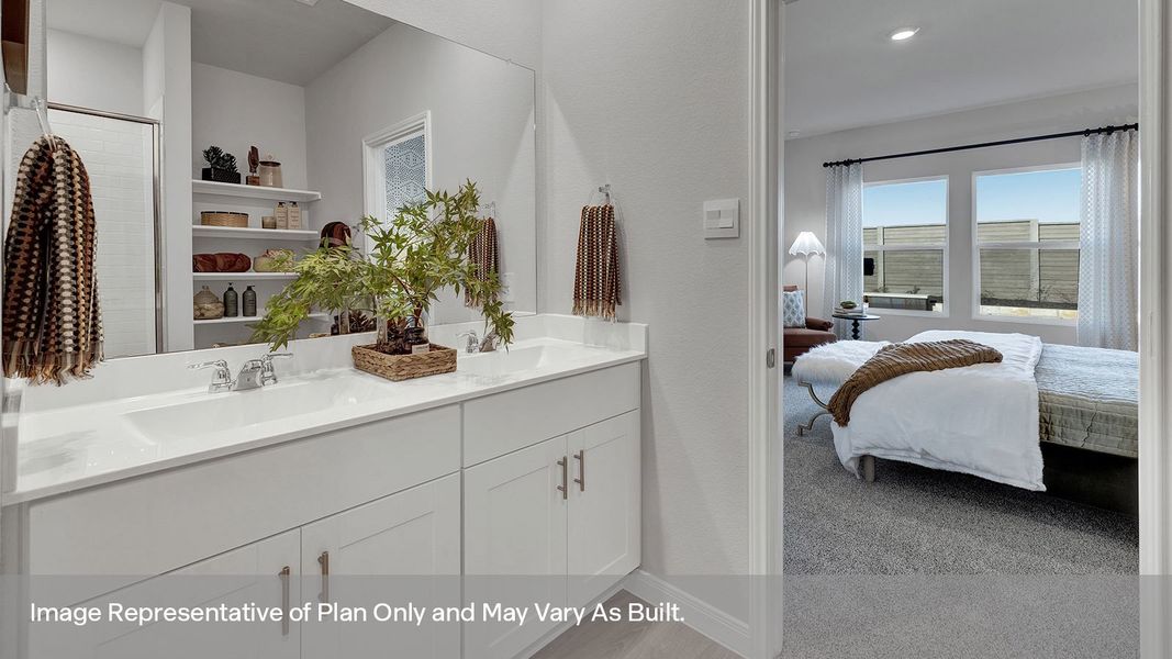 Furnished interior view inside a new home in Whisper South, San Marcos (Image 32).