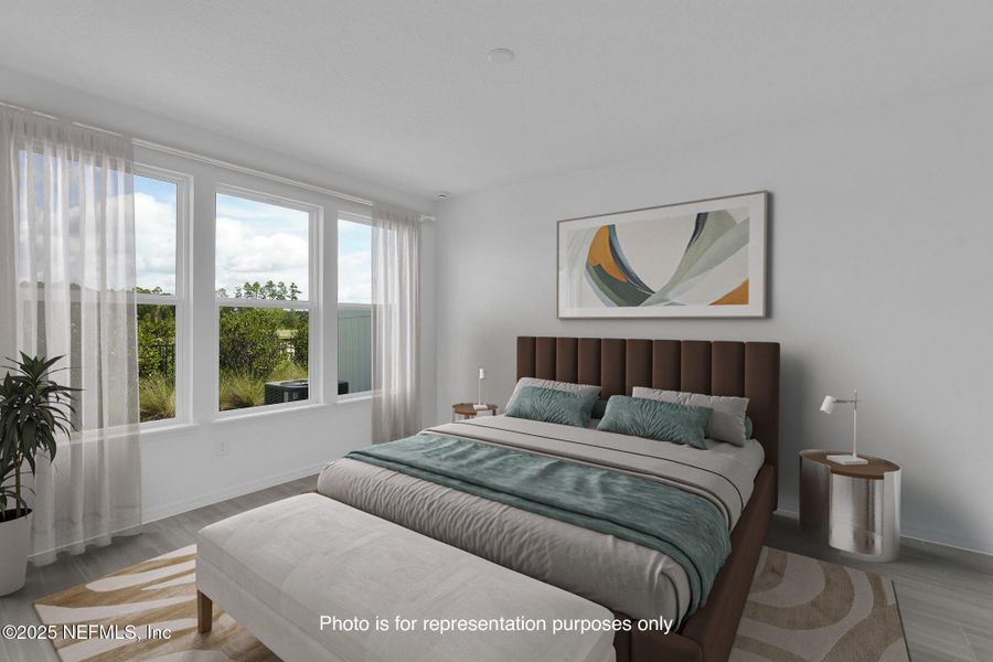 Furnished interior view inside a new home in Del Webb Wildlight, Yulee (Image 4).