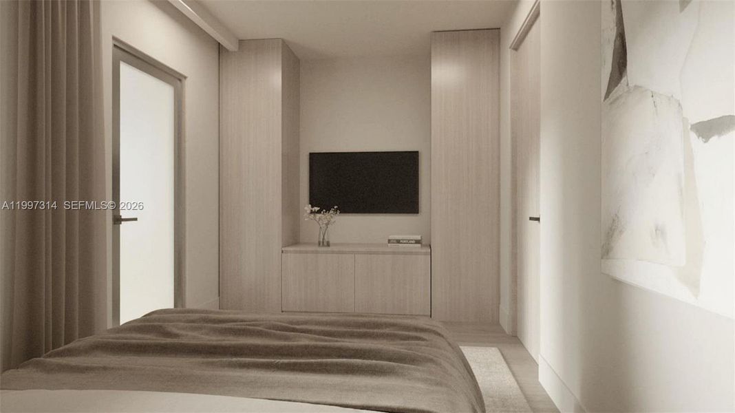 Furnished interior view inside a new home in , Miami Beach (Image 9).