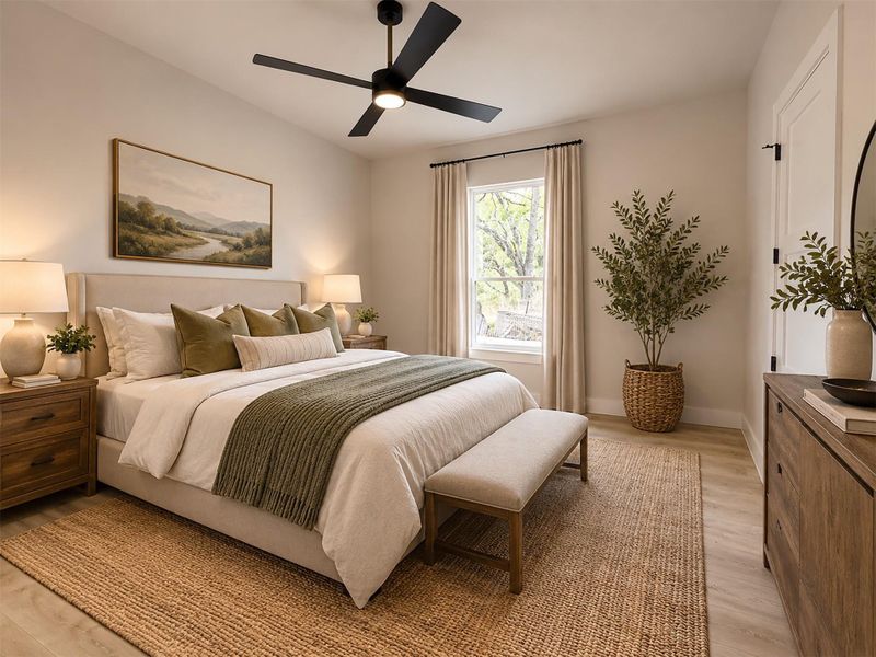 Virtual staging of bedroom Virtual staging of bedroom