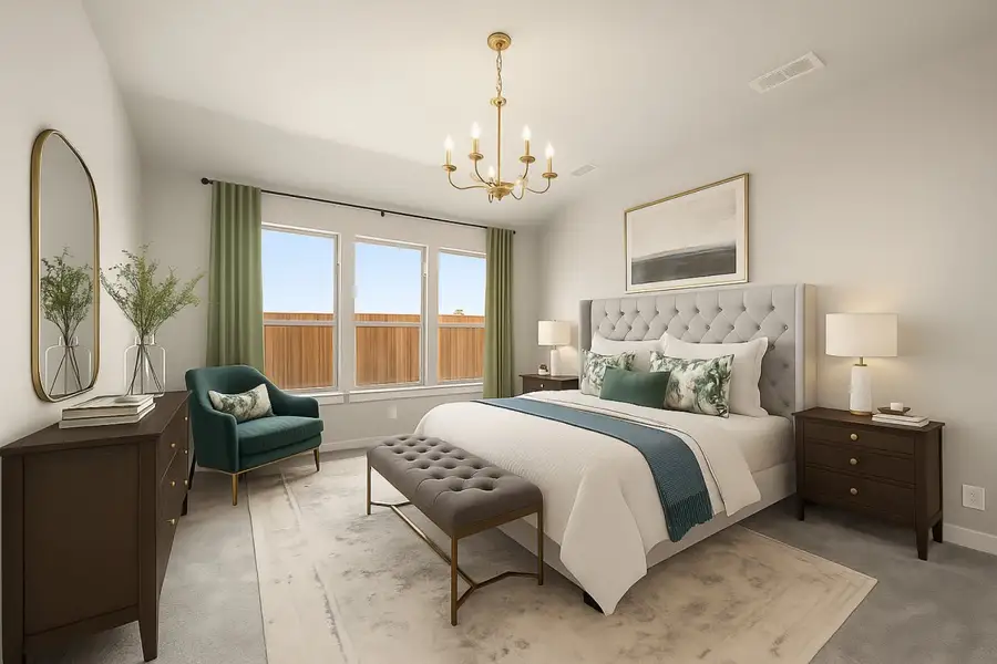 Representative furnished interior of a home built from the Hunters Crossing Rowan 2104 by Brohn Homes in Hunters Crossing, Sealy (Image 11).