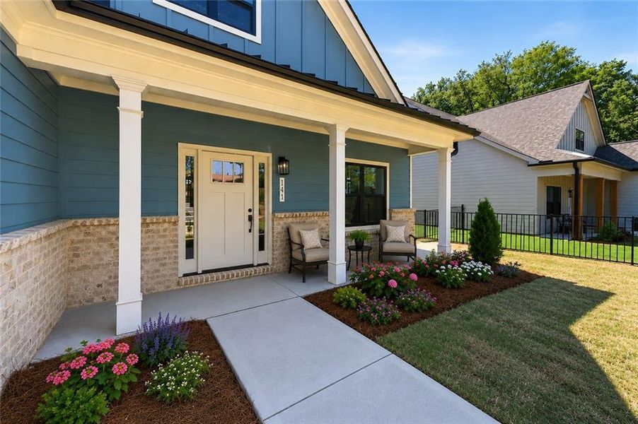 Exterior details and patio area of a home in Ferguson Corners, Emerson (Image 4).