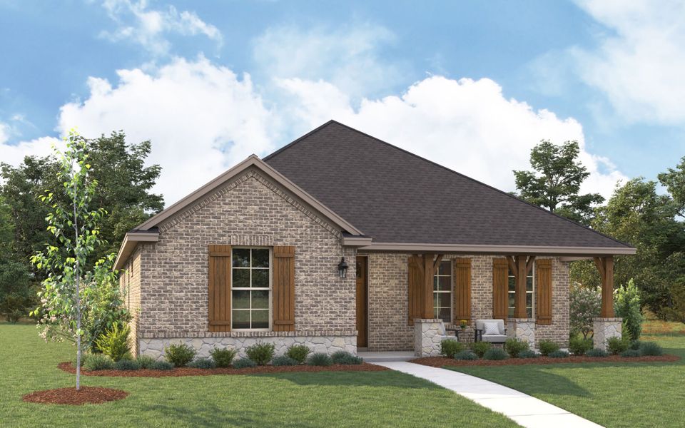 The Buchanan - Hill Country with Stone Elevation The Buchanan - Hill Country with Stone Elevation