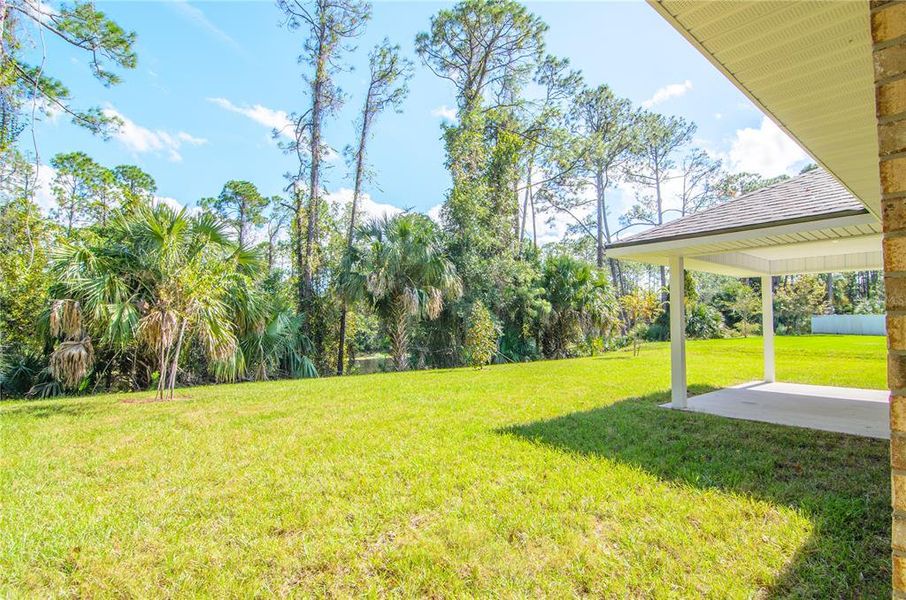 Exterior details and patio area of a home in Palm Coast, Palm Coast (Image 2).