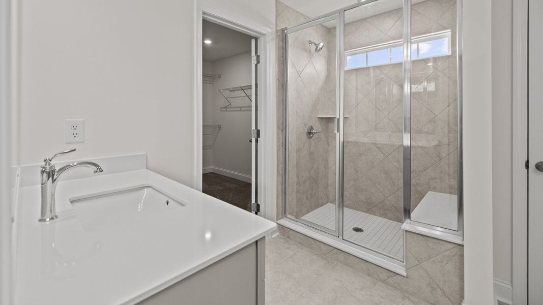 The Norris Plan by DRB Homes in Michaux Gardens - Primary Bathroom (Representative Photo) The Norris Plan by DRB Homes in Michaux Gardens - Primary Bathroom (Representative Photo)