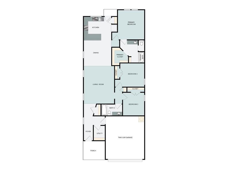 2D floor plan layout of this home in Hymeadow, Maxwell, TX (Image 6).