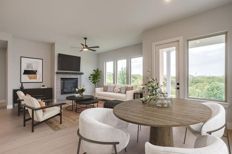 Furnished interior view inside a new home in Talon Hills, Fort Worth (Image 11). Furnished interior view inside a new home in Talon Hills, Fort Worth (Image 11).