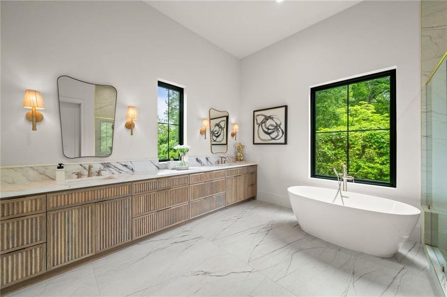 Furnished interior view inside a new home in , Atlanta (Image 34).