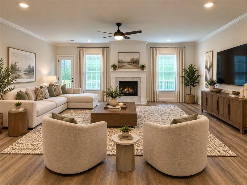 Furnished interior view inside a new home in Tuscany Hills, Douglasville (Image 5).