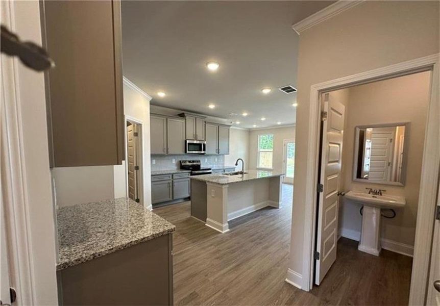 Furnished interior view inside a new home in Mulberry Summit, Flowery Branch (Image 6).