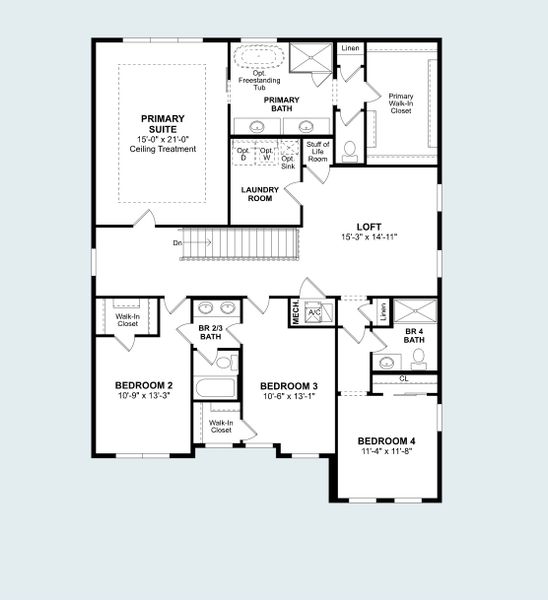 2D floor plan layout of this home in Horizon Isle, Winter Garden, FL (Image 3). 2D floor plan layout of this home in Horizon Isle, Winter Garden, FL (Image 3).