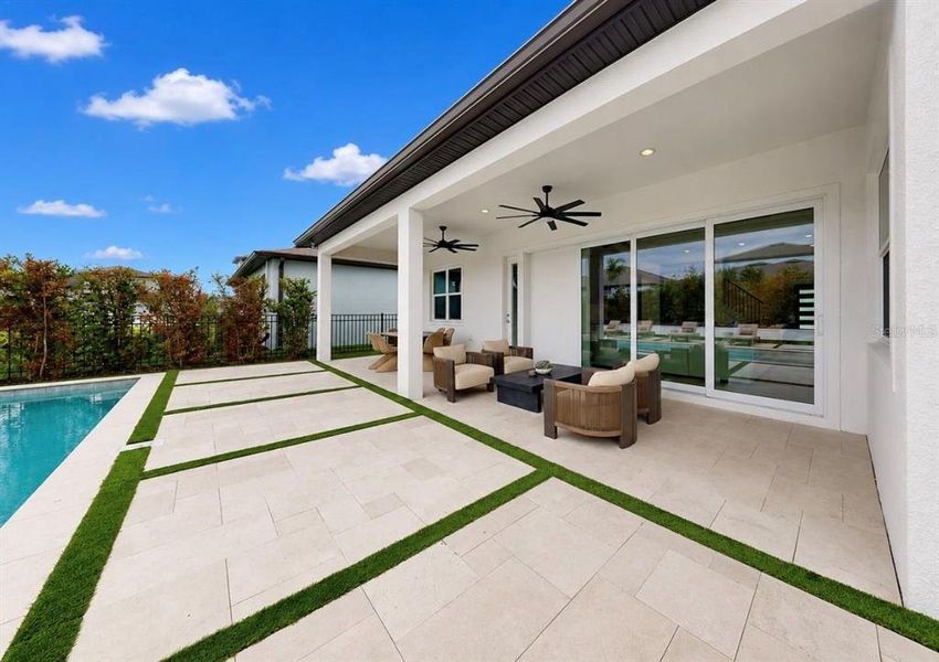 Exterior details and patio area of a home in , Apollo Beach (Image 4). Exterior details and patio area of a home in , Apollo Beach (Image 4).