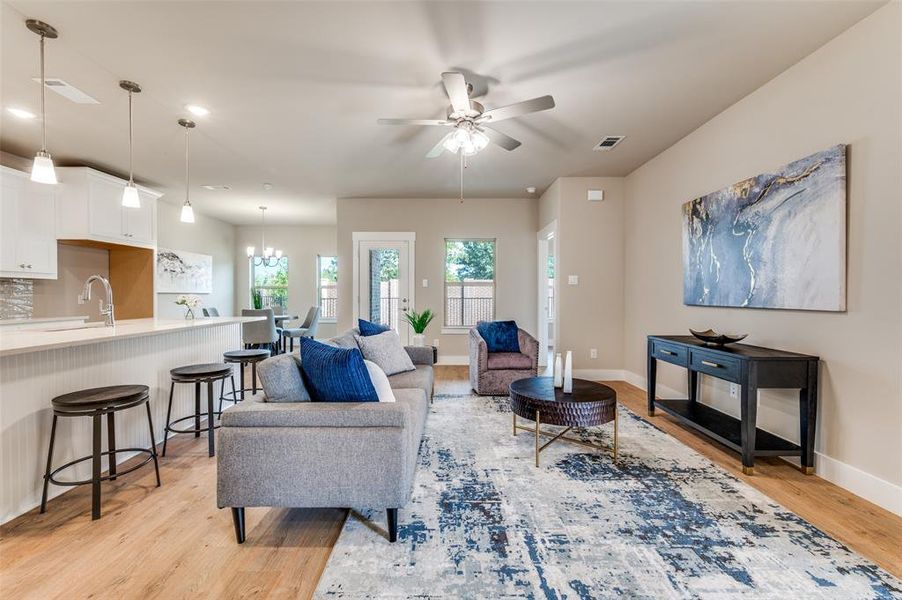 Furnished interior view inside a new home in Ladera Little Elm, Little Elm (Image 11). Furnished interior view inside a new home in Ladera Little Elm, Little Elm (Image 11).