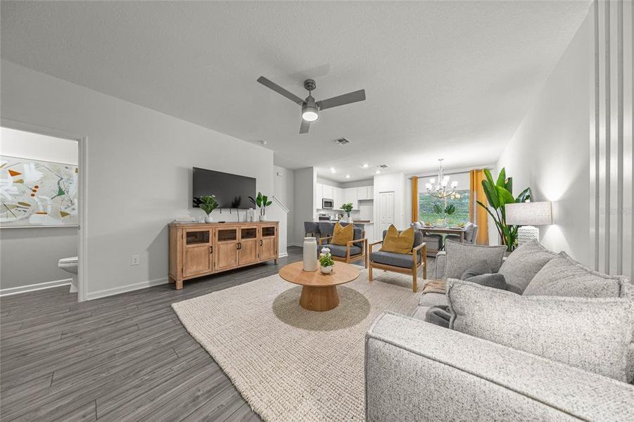 Furnished interior view inside a new home in , Alachua (Image 7). Furnished interior view inside a new home in , Alachua (Image 7).