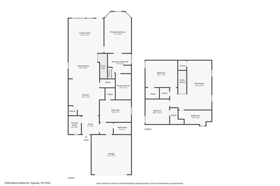 2D floor plan layout of this home in Marvida, Cypress, TX (Image 5). 2D floor plan layout of this home in Marvida, Cypress, TX (Image 5).