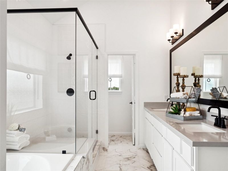 Relaxing primary bath (*Photo not of actual home and used for illustration purposes only.)