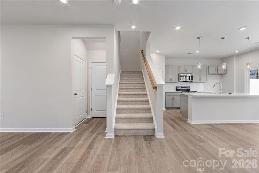 Garage entrance and coat closet Garage entrance and coat closet