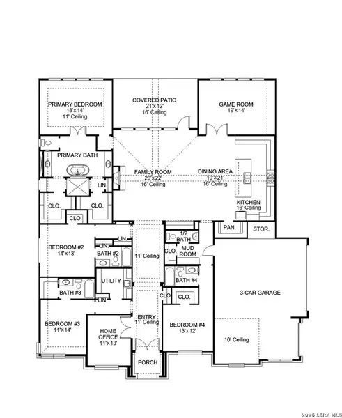2D floor plan layout of this home in The Preserve at Elm Creek, New Braunfels, TX (Image 2). 2D floor plan layout of this home in The Preserve at Elm Creek, New Braunfels, TX (Image 2).