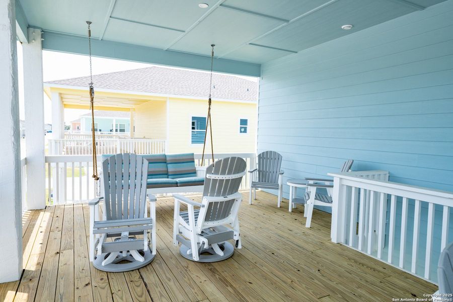 Exterior details and patio area of a home in , Rockport (Image 25).