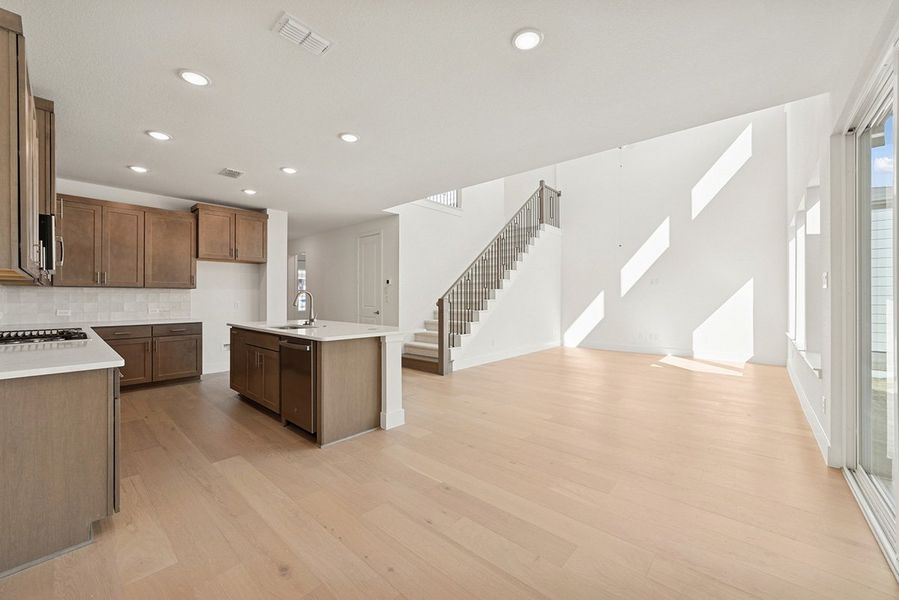 Furnished interior in a model home at Enclave 35s in Frisco (Image 4).