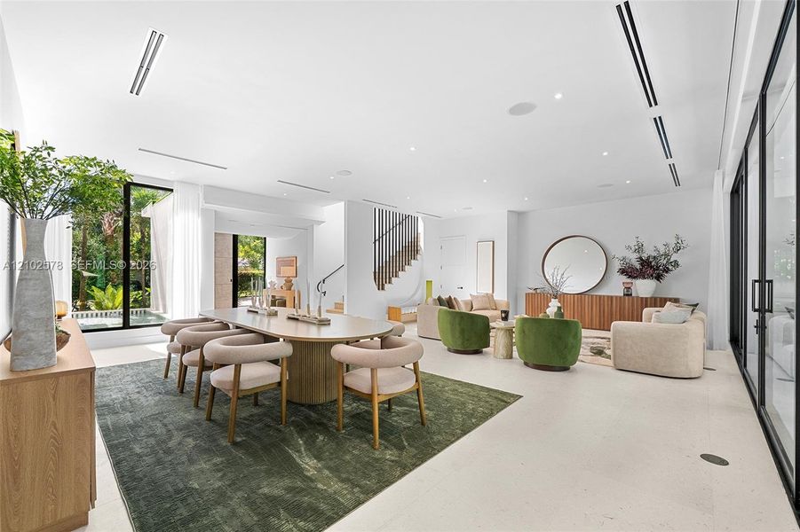 Furnished interior view inside a new home in , Miami (Image 62).
