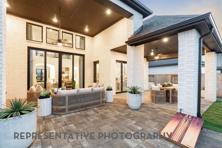 Exterior details and patio area of a home in Walsh, Aledo (Image 24).