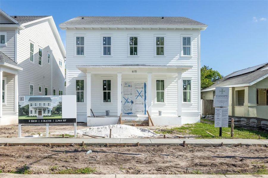 Front exterior of a new home in , St. Petersburg, FL, highlighting curb appeal (Image 1). Front exterior of a new home in , St. Petersburg, FL, highlighting curb appeal (Image 1).