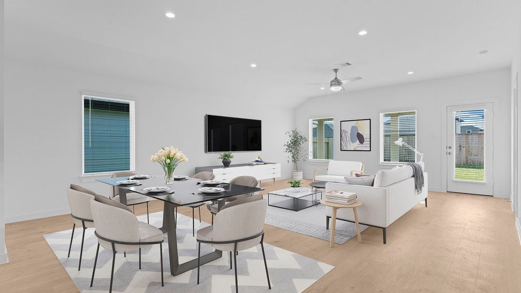 Furnished interior view inside a new home in Evergreen, Rosenberg (Image 11). Furnished interior view inside a new home in Evergreen, Rosenberg (Image 11).
