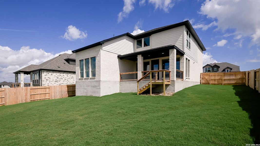 Exterior details and patio area of a home in Homestead, Schertz (Image 21).