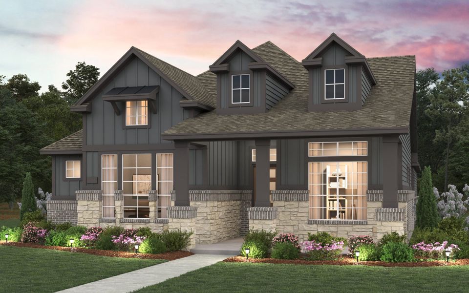 Representative exterior photo of a completed home built from the Bonham by Chesmar Homes in Talia, Mesquite, TX (Image 4).