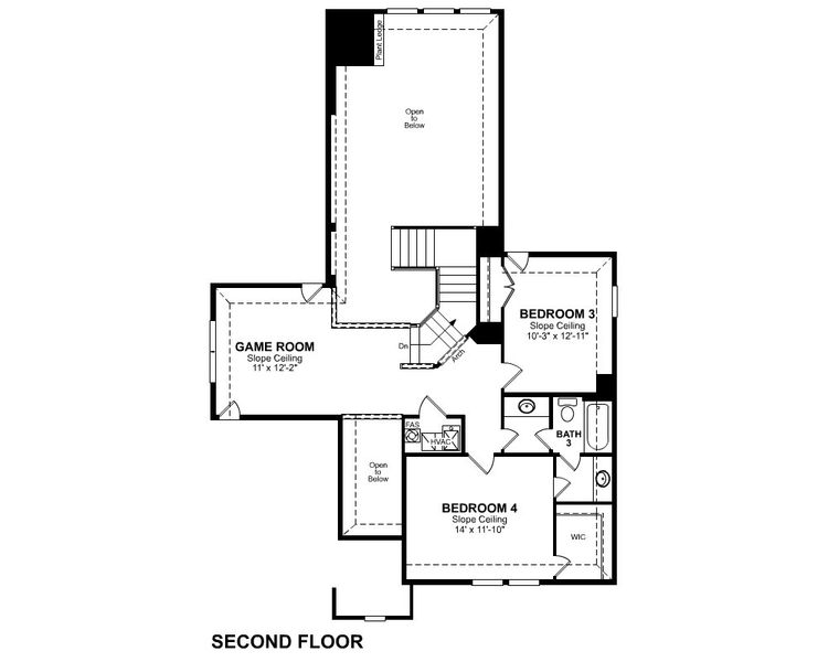 2D floor plan layout of this home in Valencia on the Lake, Little Elm, TX (Image 16).