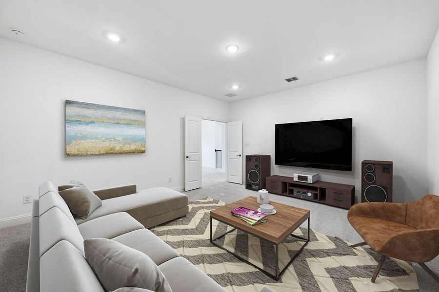 Representative furnished interior of a home built from the Sonoma by Taylor Morrison in The Ranch at Uptown Celina, Celina (Image 11).