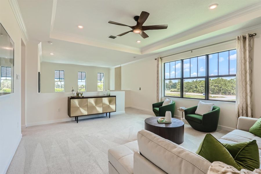 Furnished interior view inside a new home in Tesoro Club, Port St. Lucie (Image 13).