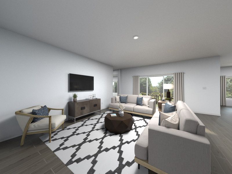 Furnished interior view inside a new home in Two Rivers - Signature Series, Zephyrhills (Image 6).