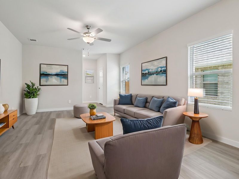 Furnished interior view inside a new home in Cibolo Hills West - Spring Series, Fort Worth (Image 6).