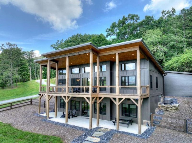 Exterior details and patio area of a home in , Blue Ridge (Image 28). Exterior details and patio area of a home in , Blue Ridge (Image 28).