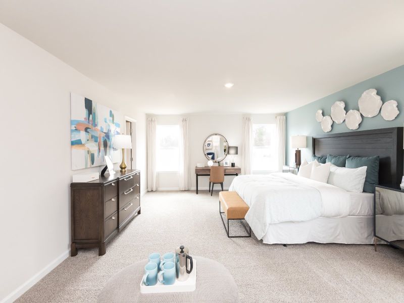 Furnished interior view inside a new home in Parkside at Grayson, Grayson (Image 10).