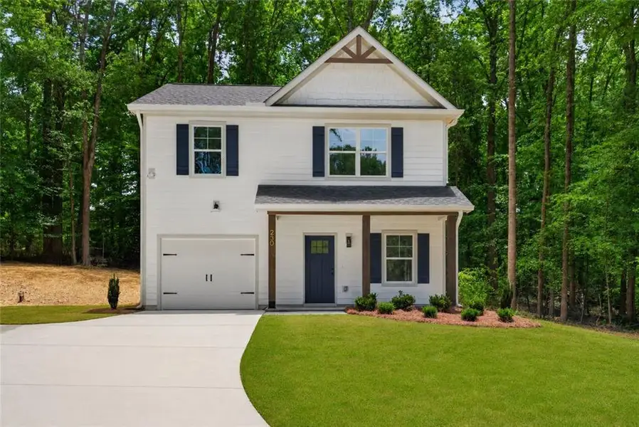 Front exterior of a new home in , Dawsonville, GA, highlighting curb appeal (Image 25).