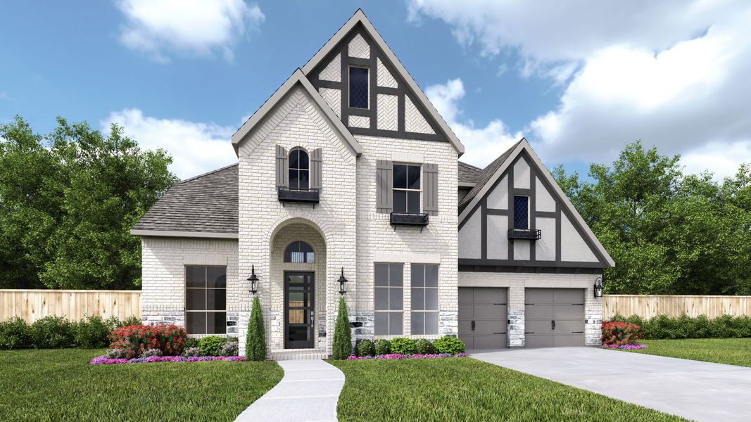 Representative exterior photo of a completed home built from the 536A by Britton Homes in The Tribute, The Colony, TX (Image 9). Representative exterior photo of a completed home built from the 536A by Britton Homes in The Tribute, The Colony, TX (Image 9).