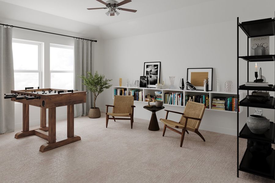 Representative furnished interior of a home built from the Sedona by Beazer Homes in Goodland: Crossings 50', Midlothian (Image 12). Representative furnished interior of a home built from the Sedona by Beazer Homes in Goodland: Crossings 50', Midlothian (Image 12).