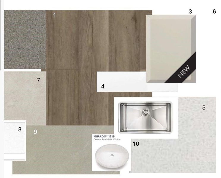 Sample of building materials used in homes in The Meadows at Imperial Oaks, Spring (Image 3).
