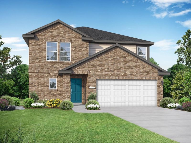 Representative exterior photo of a completed home built from the The Tierra A by Davidson Homes LLC in Sierra Vista, Rosharon, TX (Image 21).