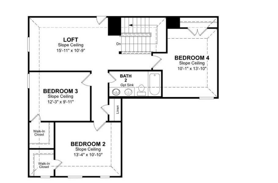 2D floor plan layout of this home in Sorella, Tomball, TX (Image 3).