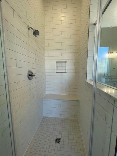 Walk-in Shower in Primary Bath with Bench