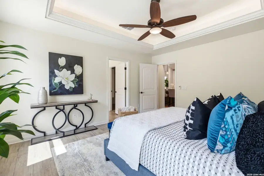 Furnished interior view inside a new home in , Fischer (Image 10).