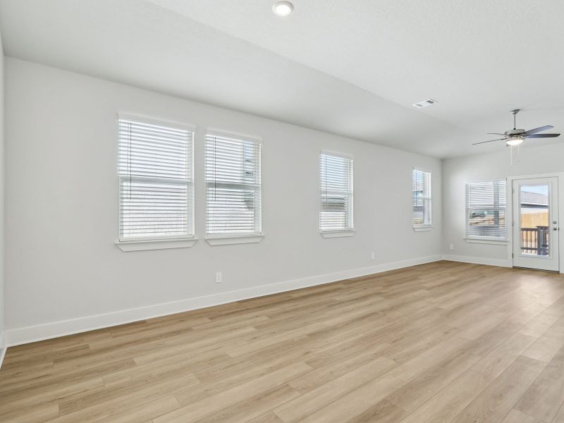 Dining room in the San Saba floorplan at a Meritage Homes community.