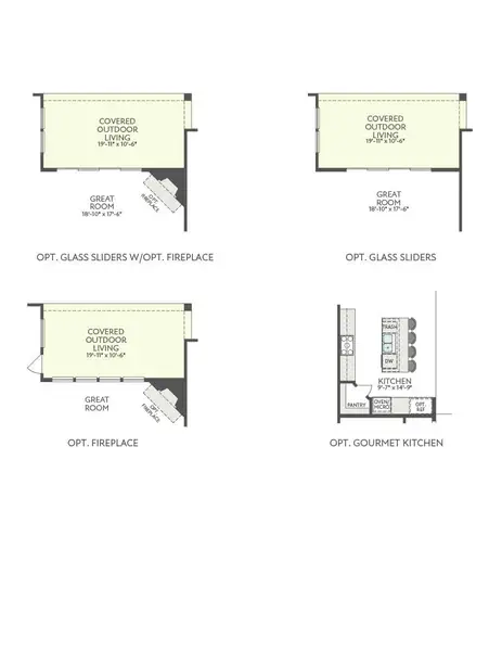 2D floor plan layout for the Enfield by Tri Pointe Homes in Lariat, Liberty Hill, TX (Image 6).